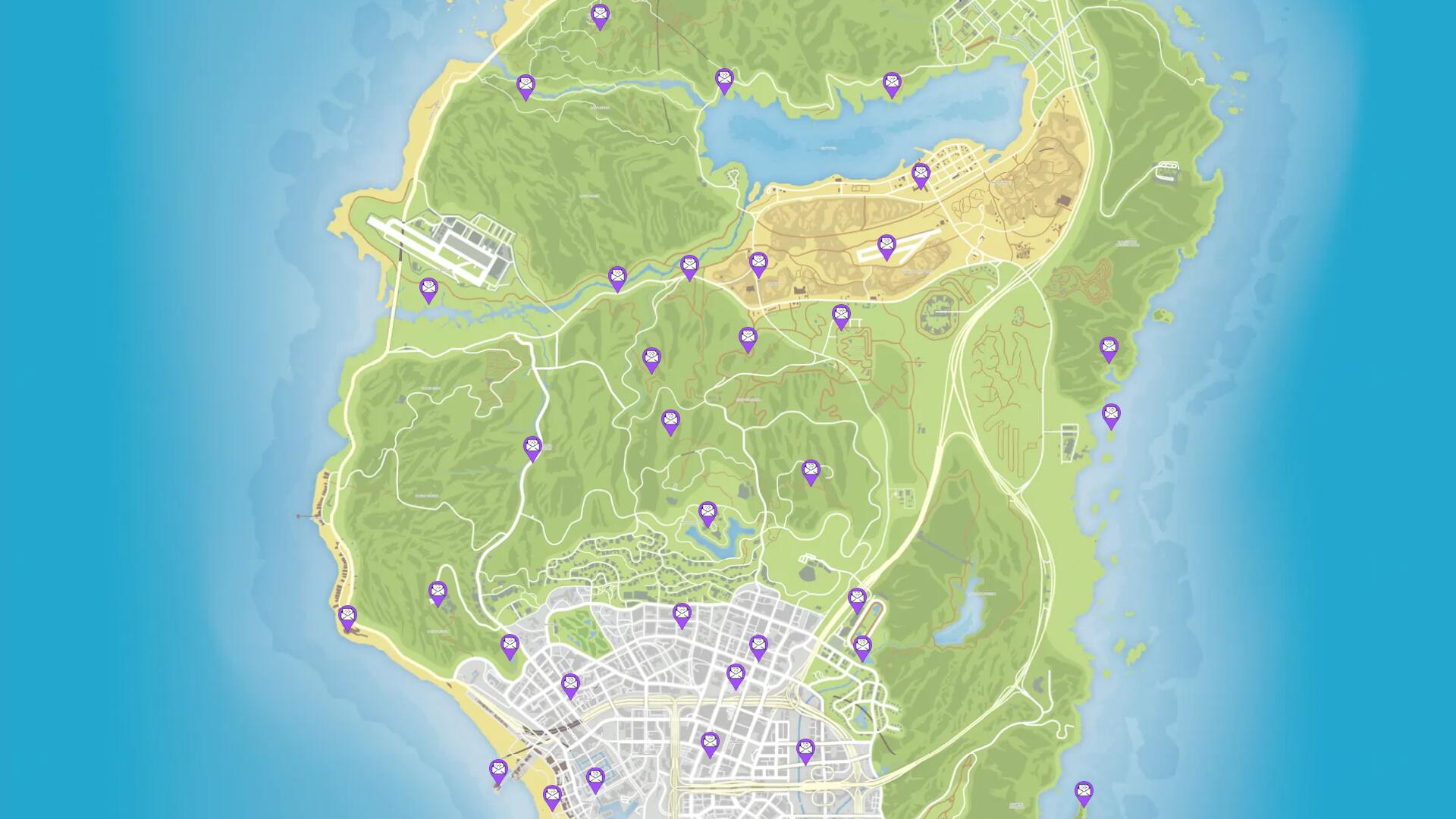 GTA 5 Letter Scraps Map